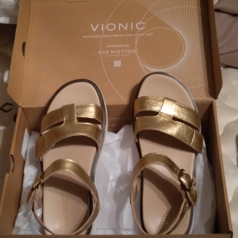 Vionic Solana Women's Metallic Gold Sandals